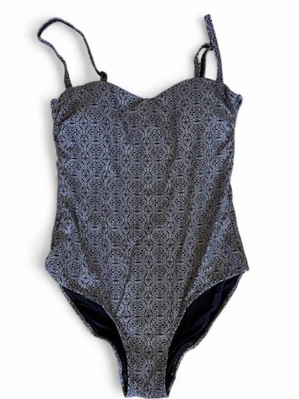 Blue & White Patterned One-Piece Swimsuit - Kids Swim